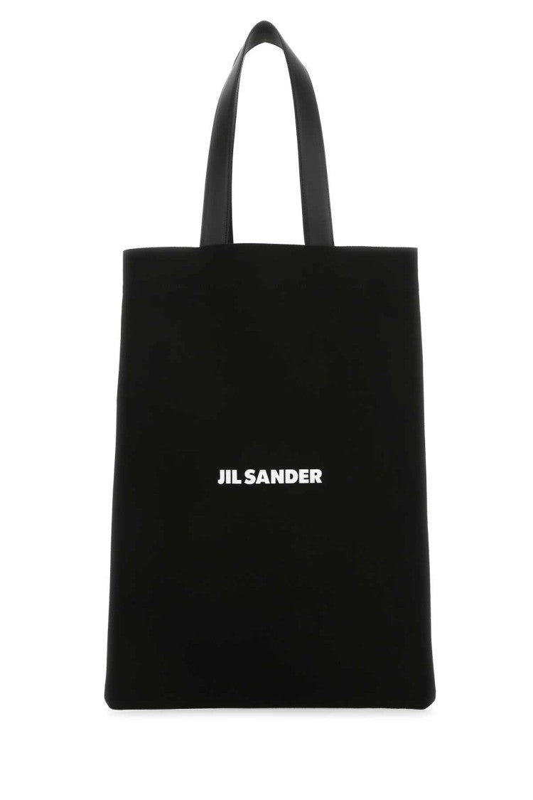 Jil Sander Black Canvas Shopping Bag