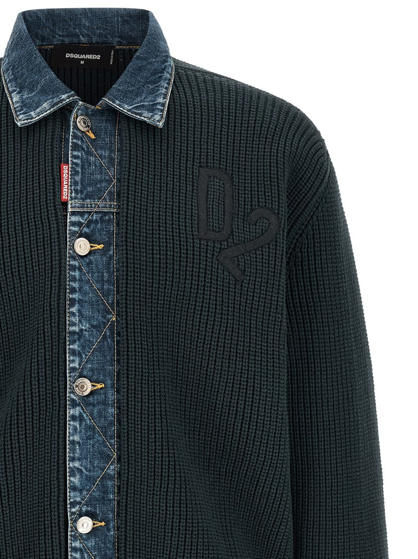 Dsquared2 Denim Mix D2 Cardigan