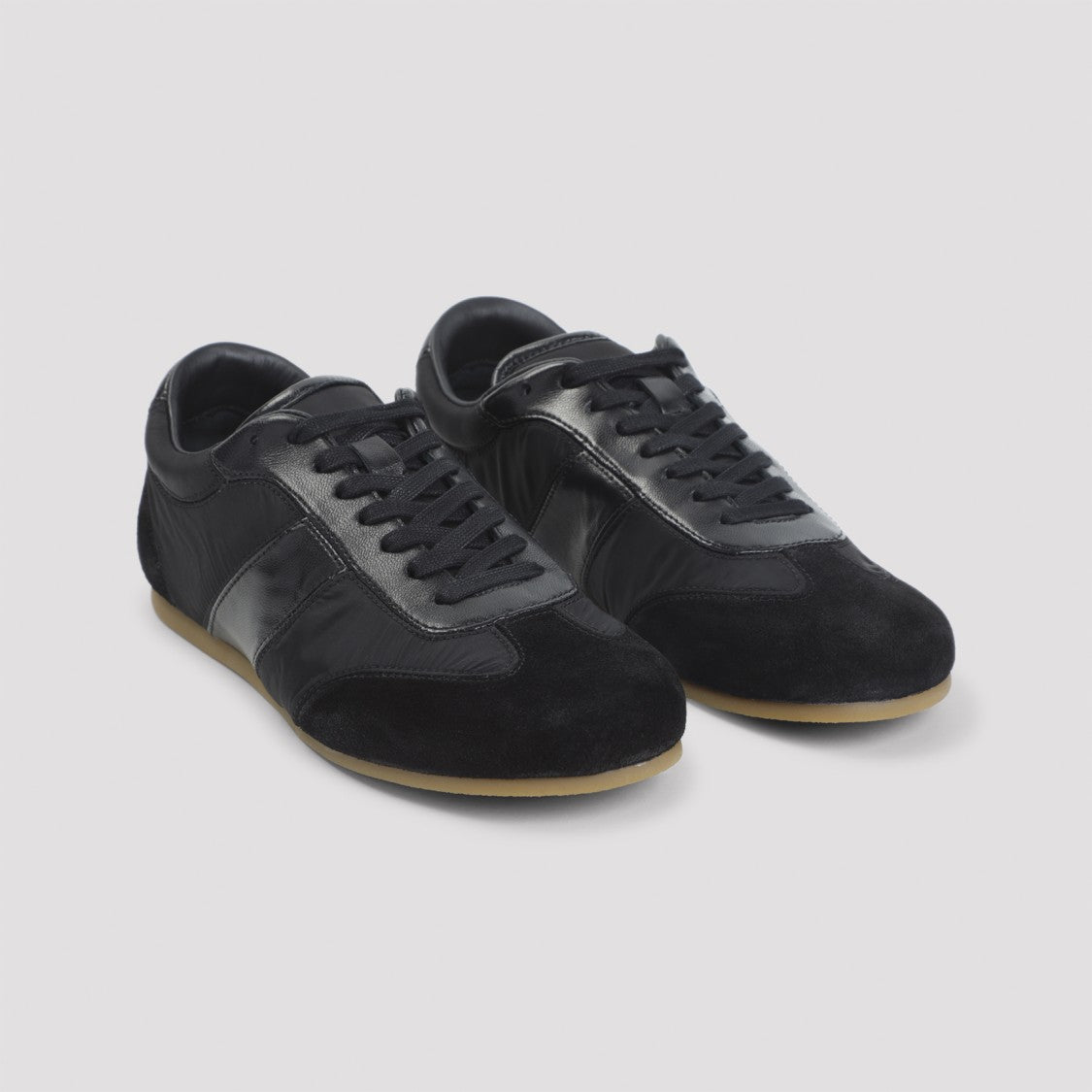 Lemaire Low-Profile Sneakers With Smooth Leather And Textured Panels