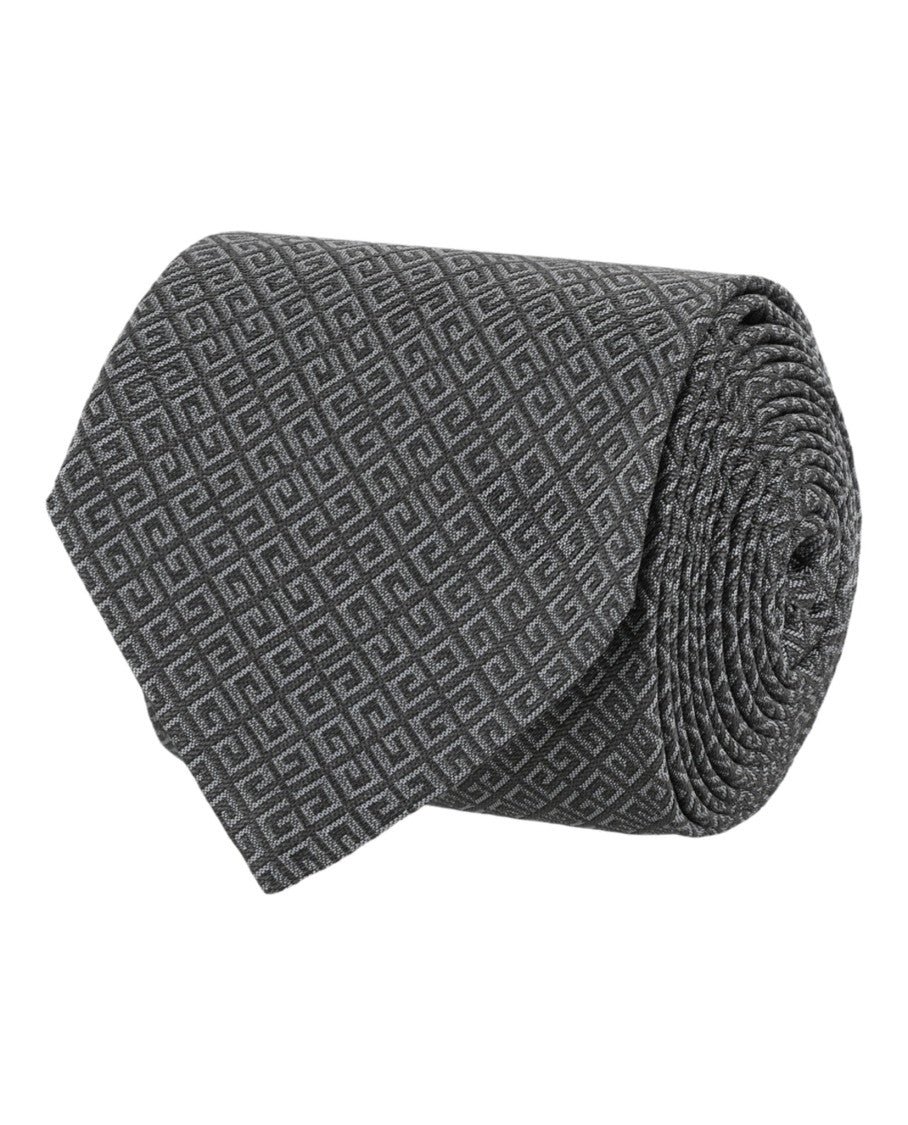 Givenchy Geometric 4G Pattern Silk Tie