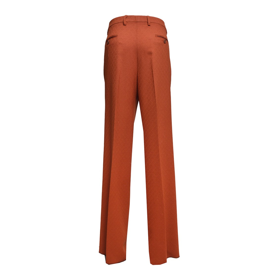 Etro Brick Virgin Wool Straight Pants With Jacquard Pattern