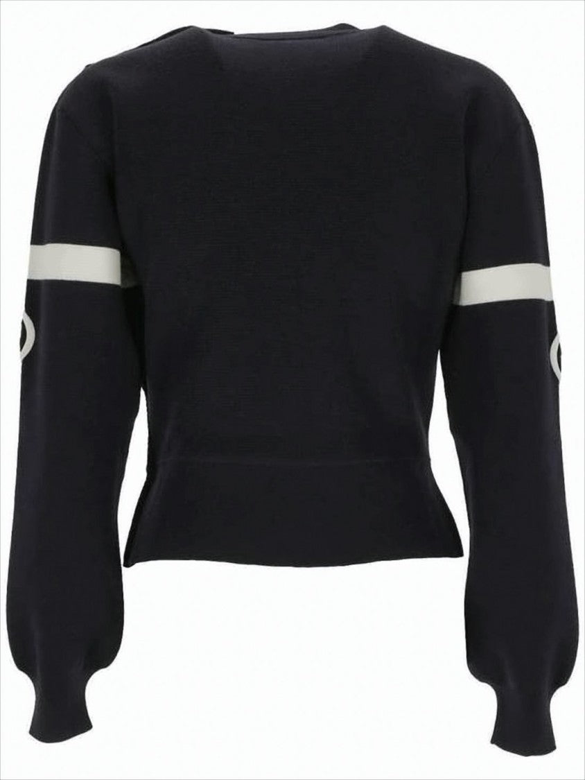 Gucci Fitted Black Sweater With Puffed Sleeves