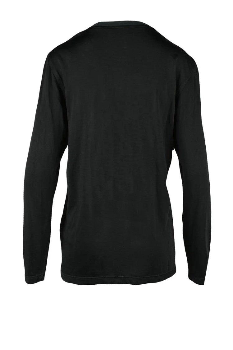 Diesel Black Fluid Rayon-Blend T-Shirt