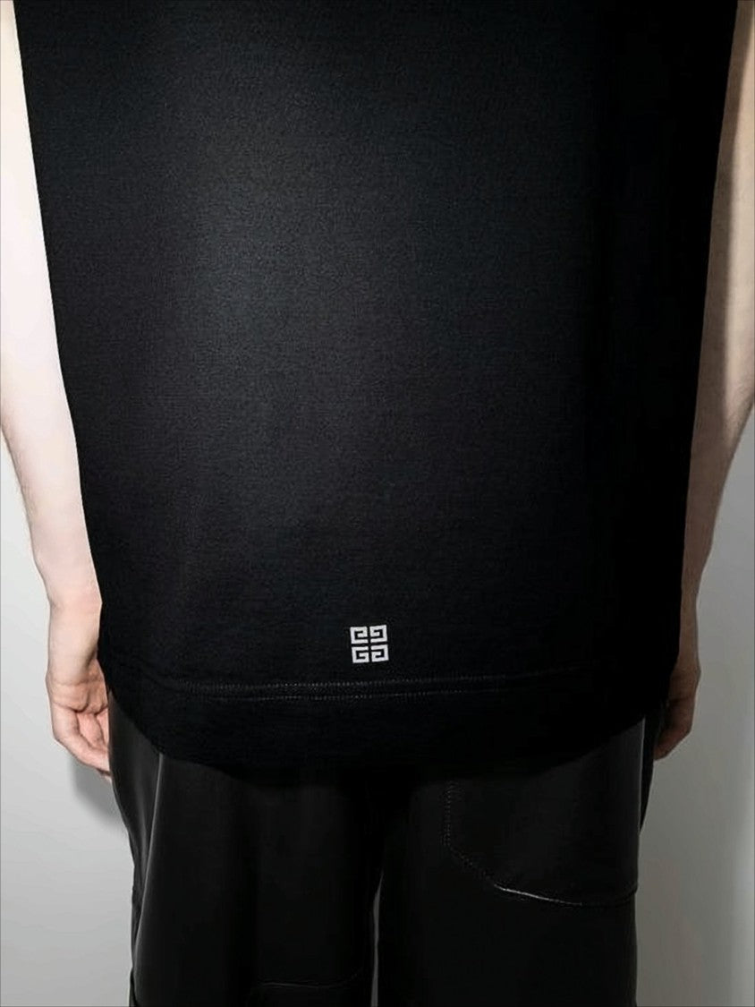 Givenchy Relaxed Black Cotton Crew Neck T-Shirt With Logo