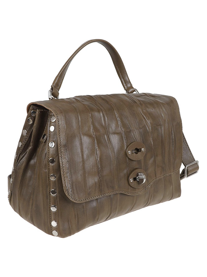 Zanellato Textured Calf Leather Crossbody Bag