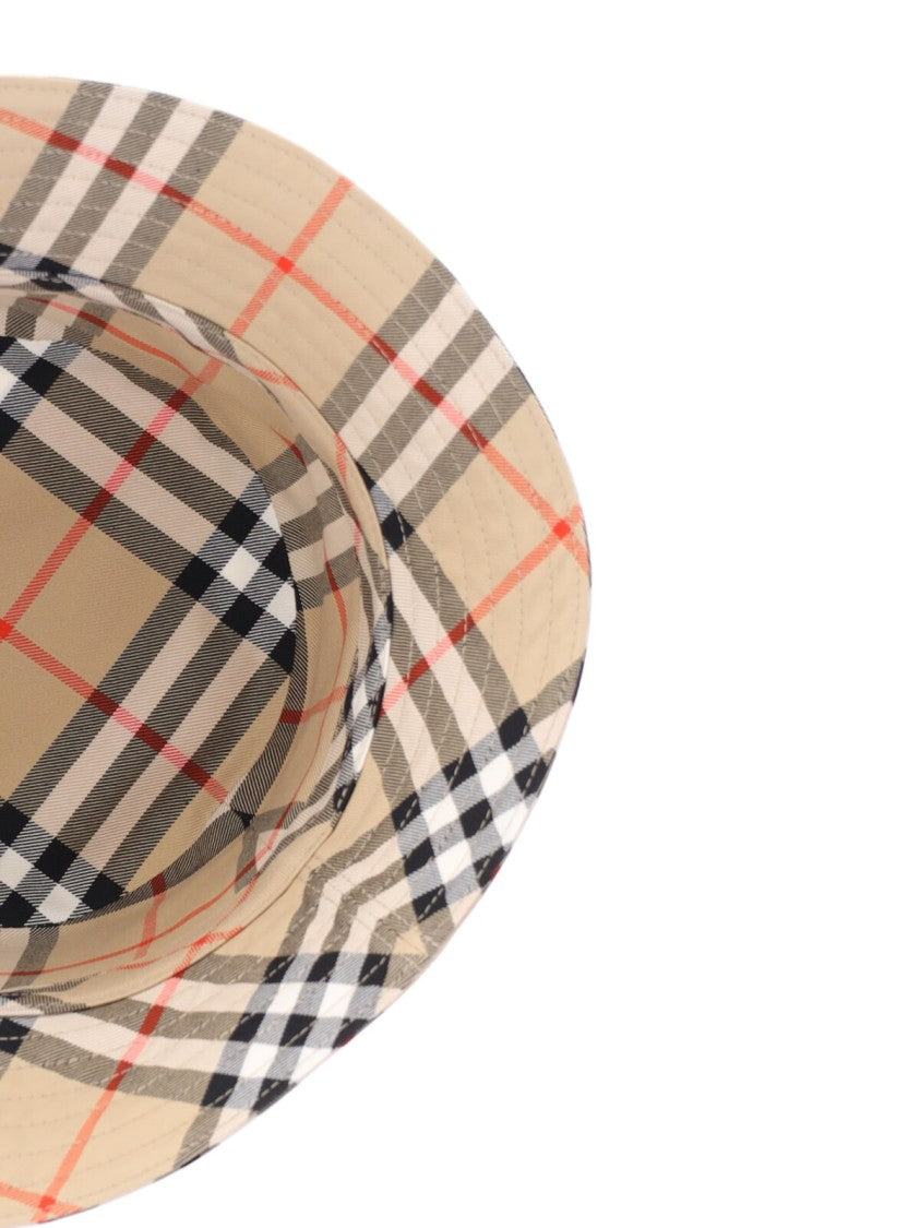 Burberry Check Print Cotton Baseball Cap