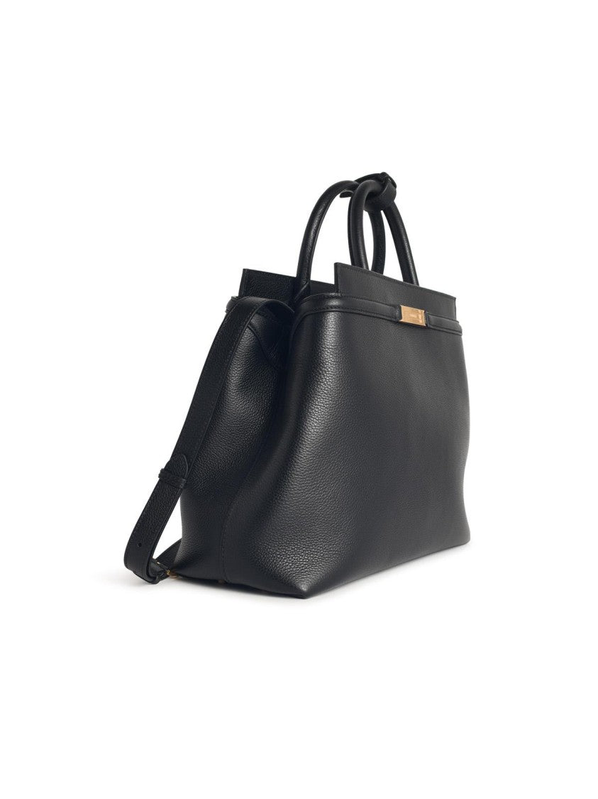 Bally 'Deco' Black Leather Bag