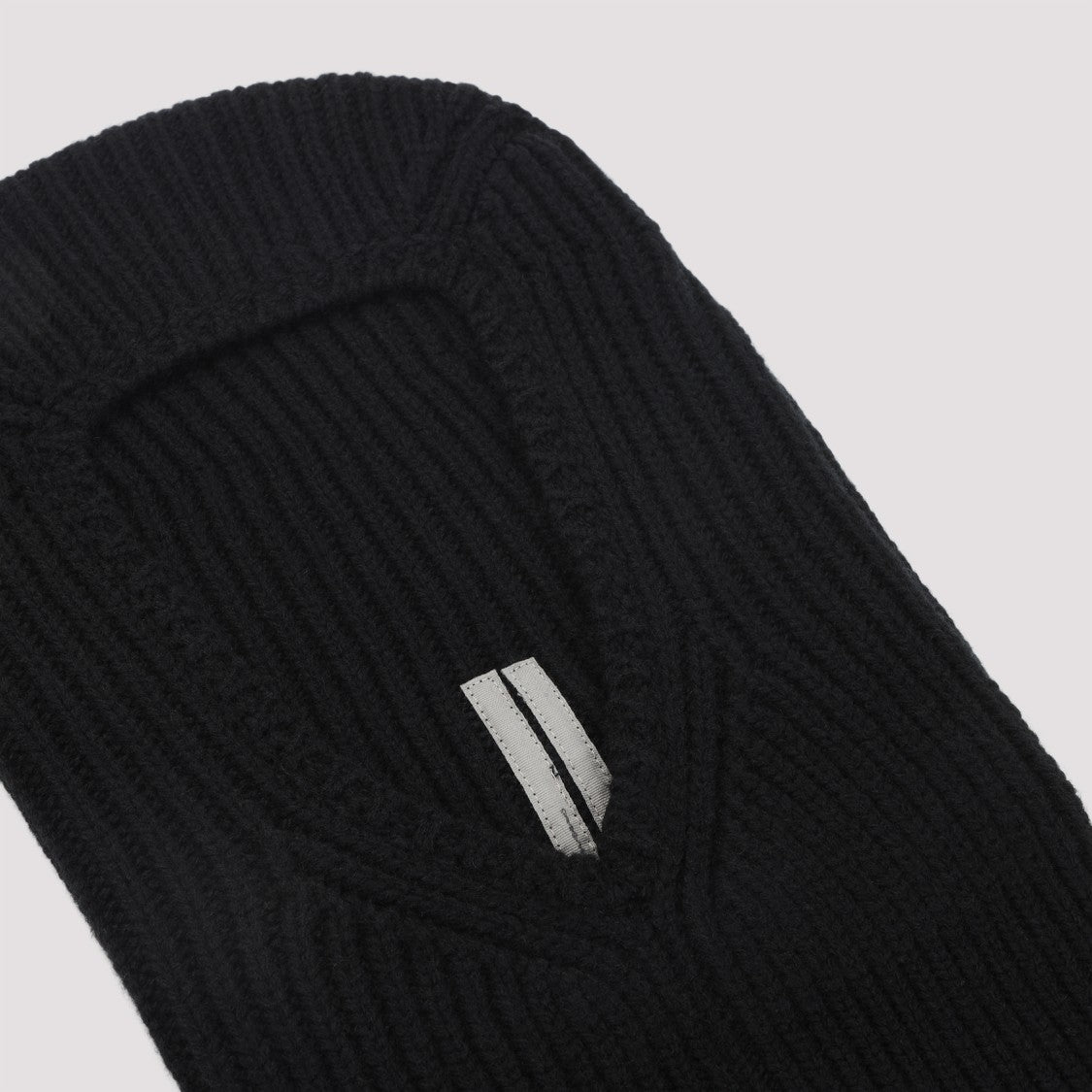 Rick Owens Ribbed Knit Accessory With Deep V-Shaped Opening