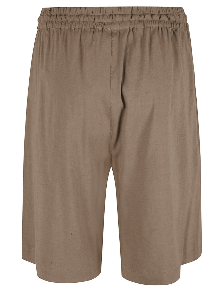 Fabiana Filippi Knee-Length Beige Relaxed Fit Shorts