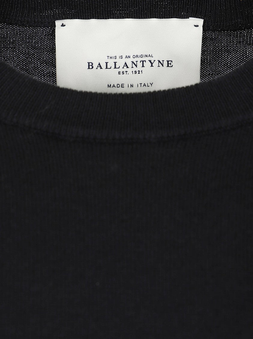 Ballantyne Crewneck Pullover In Luxurious Silk-Cotton Blend