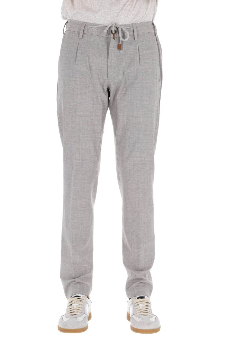 Eleventy Wool-Blend Drawstring Sweatpants