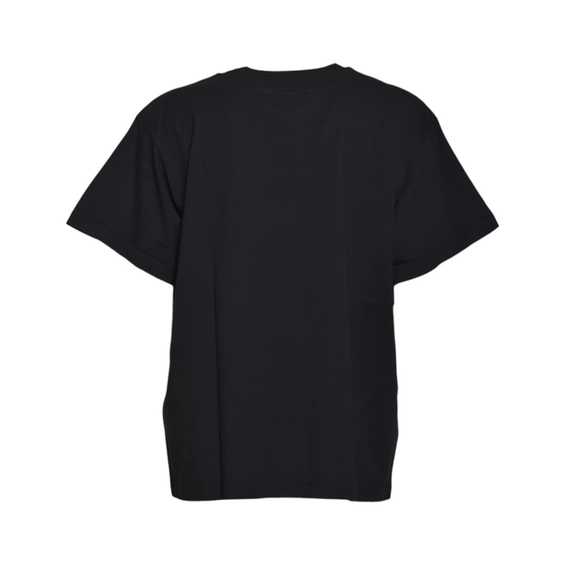 Mm6 By Maison Margiela Relaxed-Fit Black Cotton T-Shirt With Minimalist Branding
