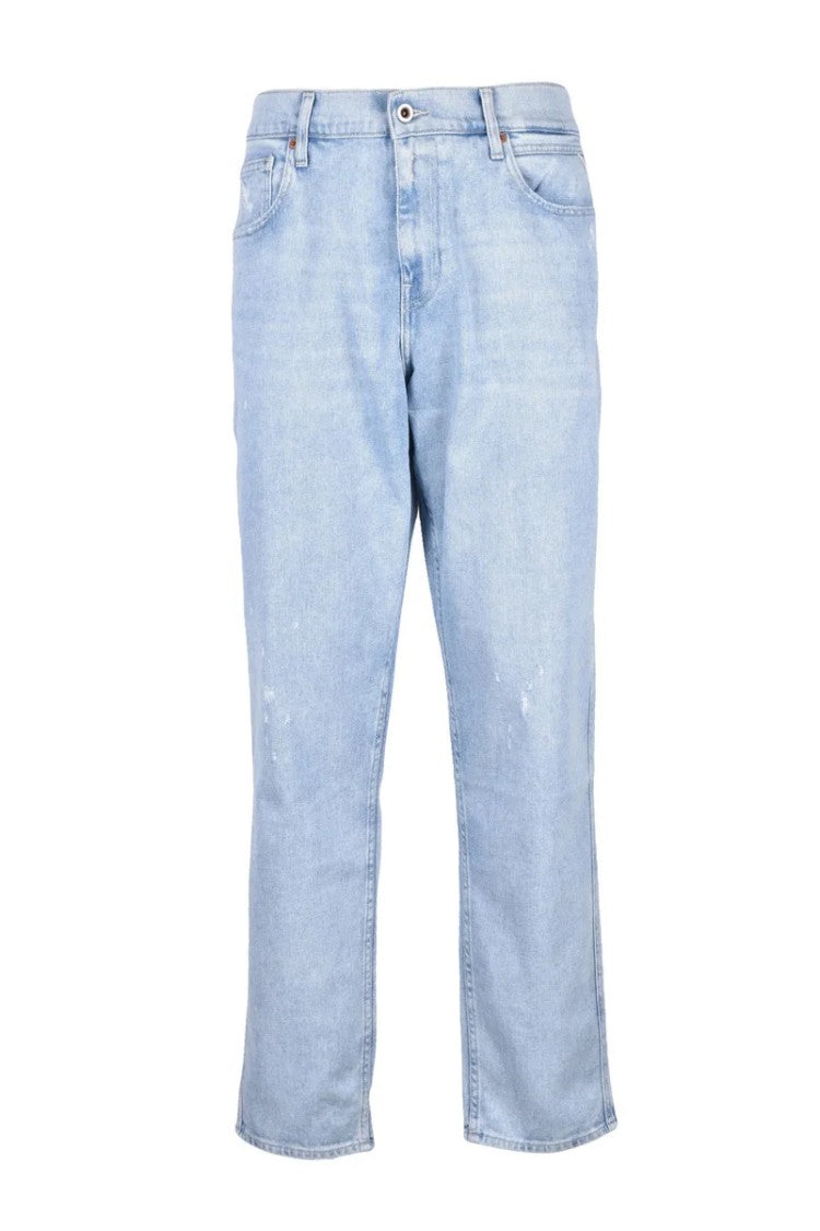 Replay Light Blue Cotton Elastane Sandot Jeans