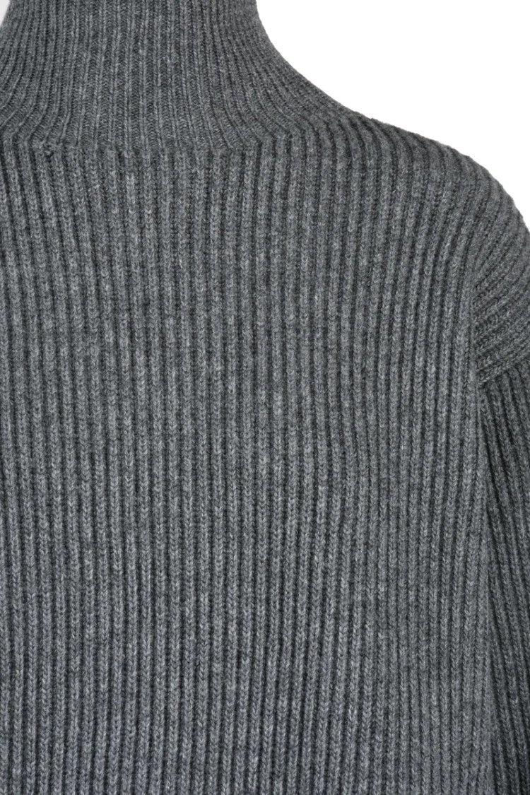 Jil Sander Long Sweater High Neck - Grey