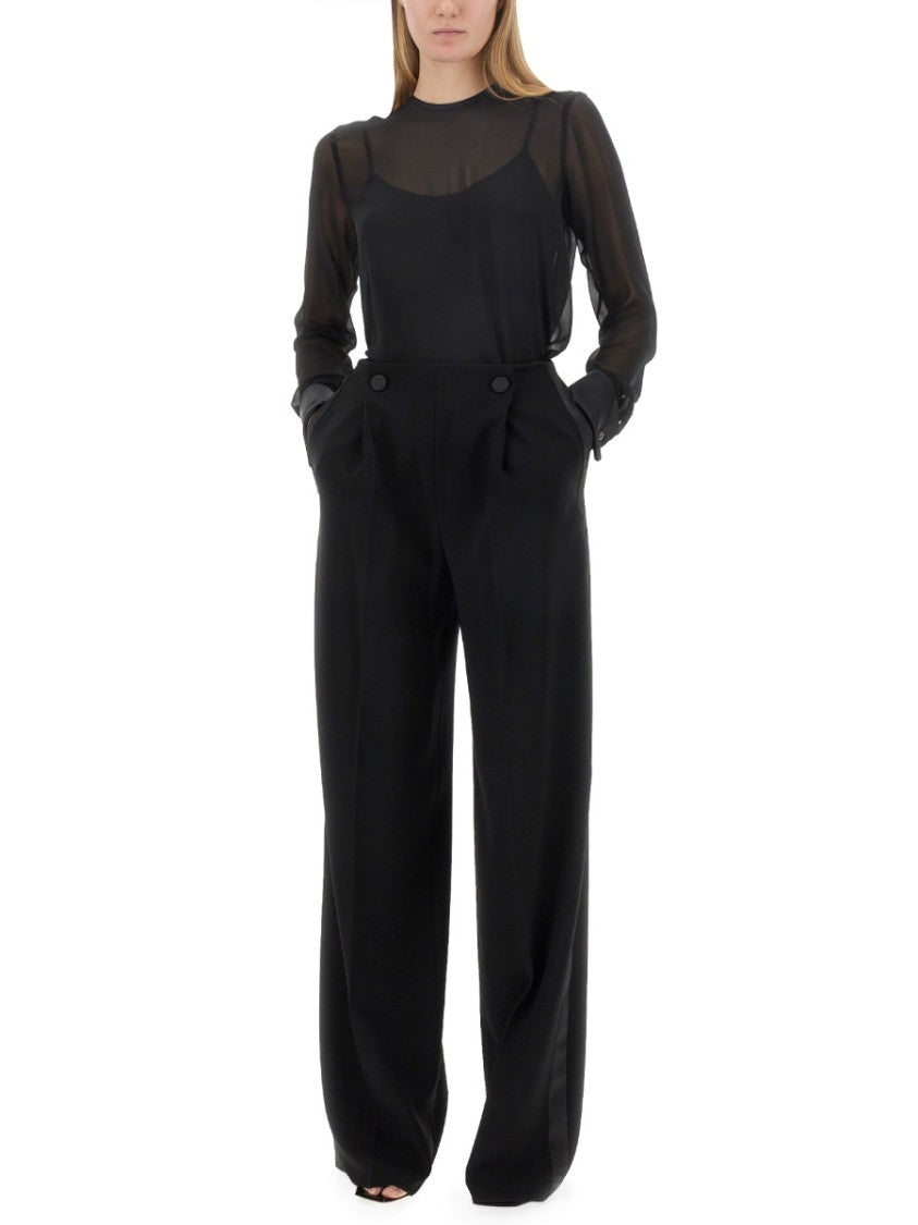 Max Mara Tailored Long Pants In Smooth Triacetate Blend