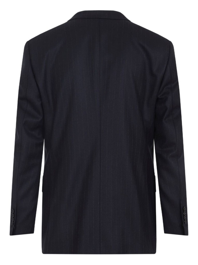 Tom Ford Double-Breasted Pinstripe Jacket With Wide Lapels
