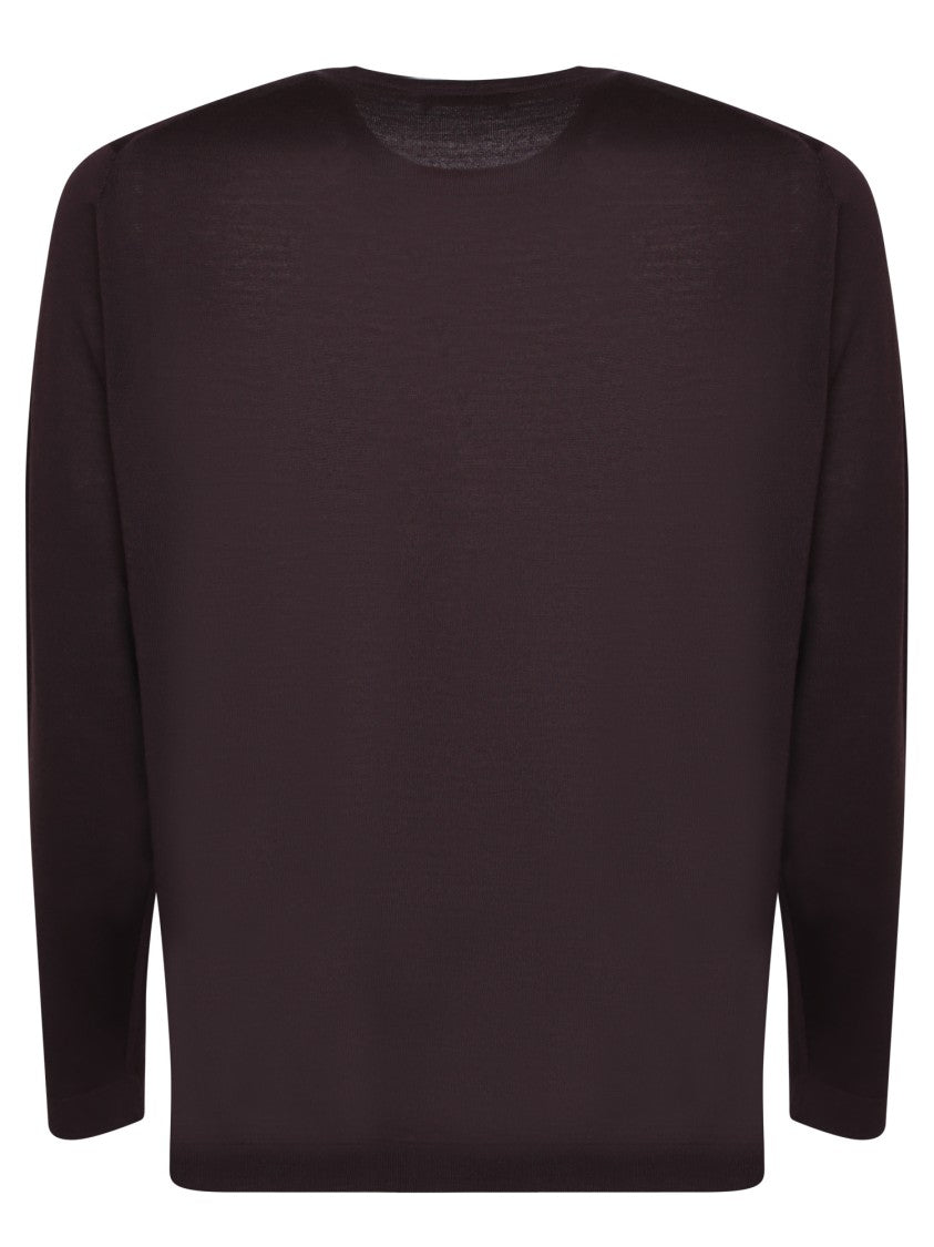 Dell'oglio Bordeaux Wool T-Shirts