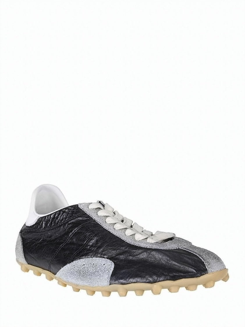 Maison Margiela Low-Profile Sneakers With Textured Suede Overlays