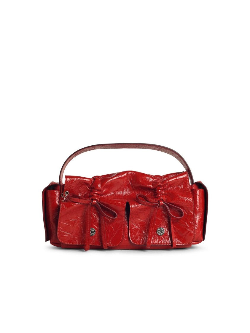 Acne Studios 'Multipocket' Shiny Red Leather Bag