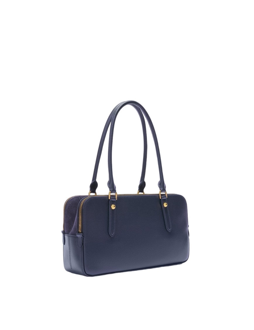 Furla Giulia M Boston Leather Shoulder Bag, Blue