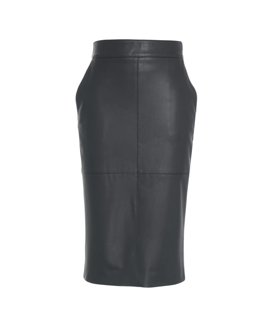 Elisabetta Franchi Faux Leather Pencil Skirt