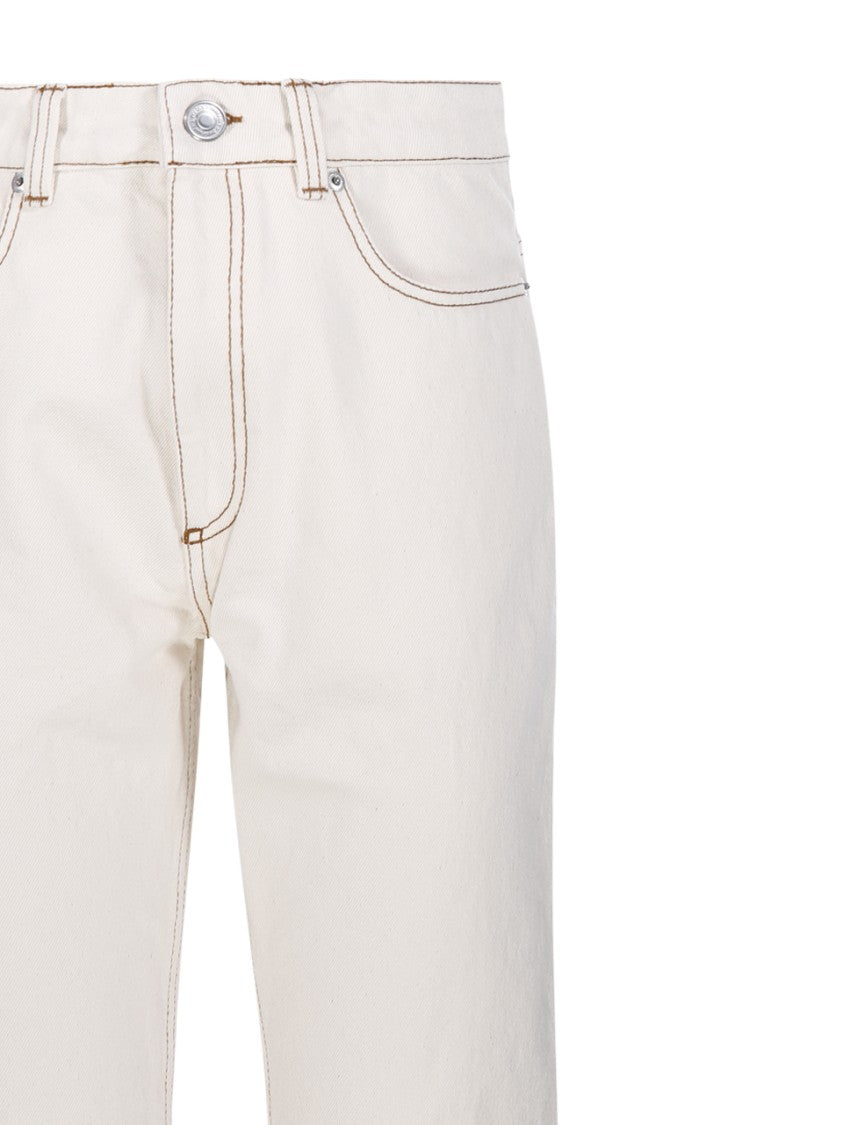 Ami High-Waisted Straight-Leg Jeans With Timeless Five-Pocket Design