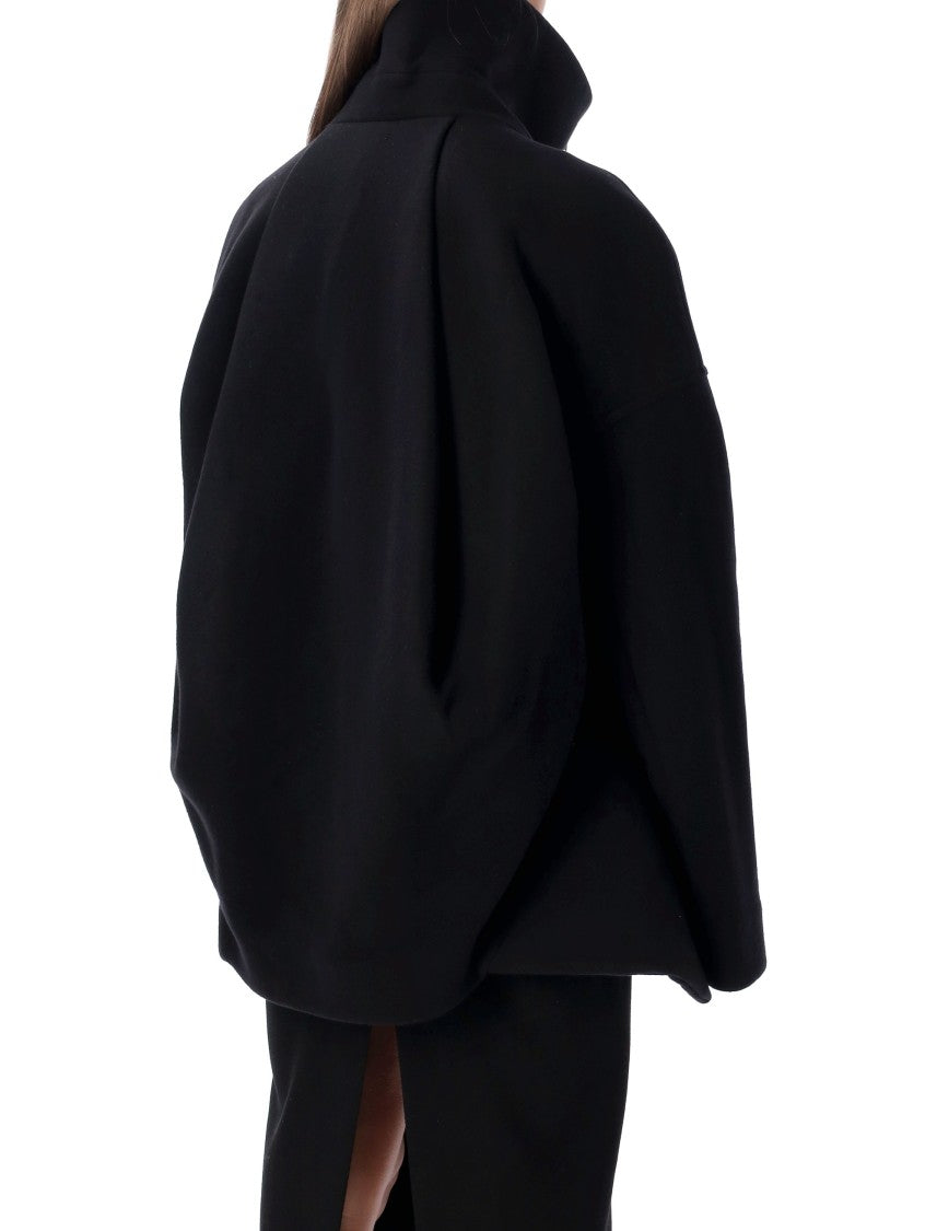 Rick Owens Draculimo Long Melton Wool Jacket