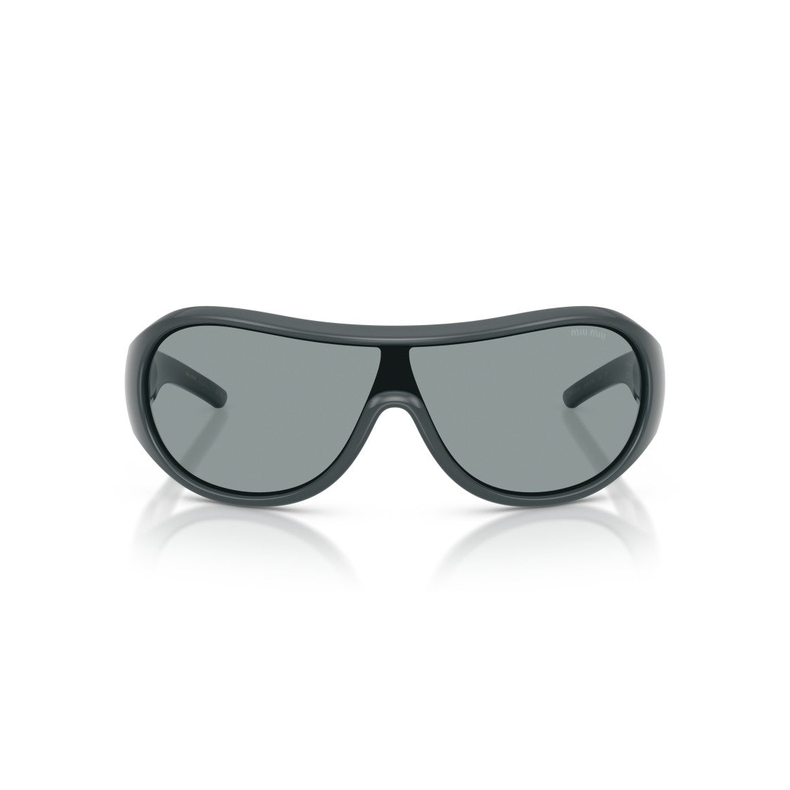 Miu Miu Wraparound Sunglasses With Matte Black Frame