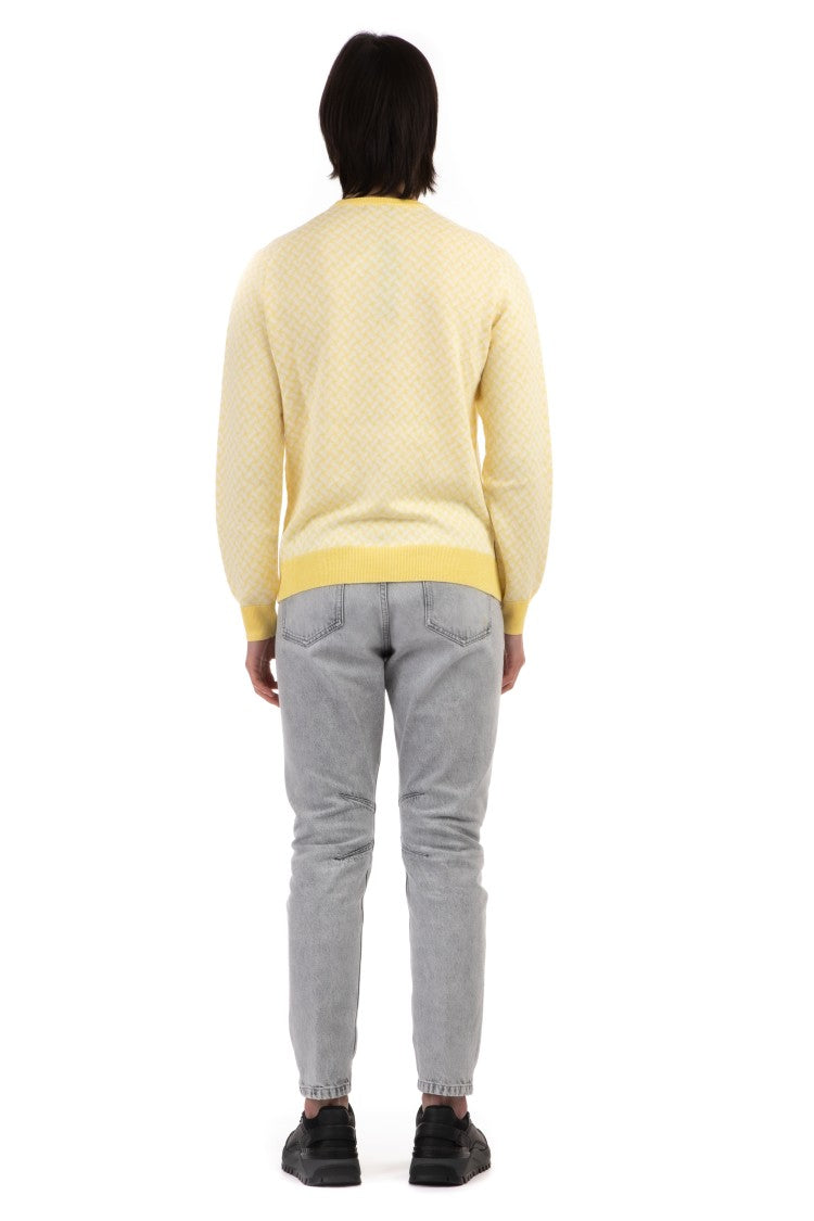 Drumohr Linen-Cotton Biscottino Crewneck Sweater