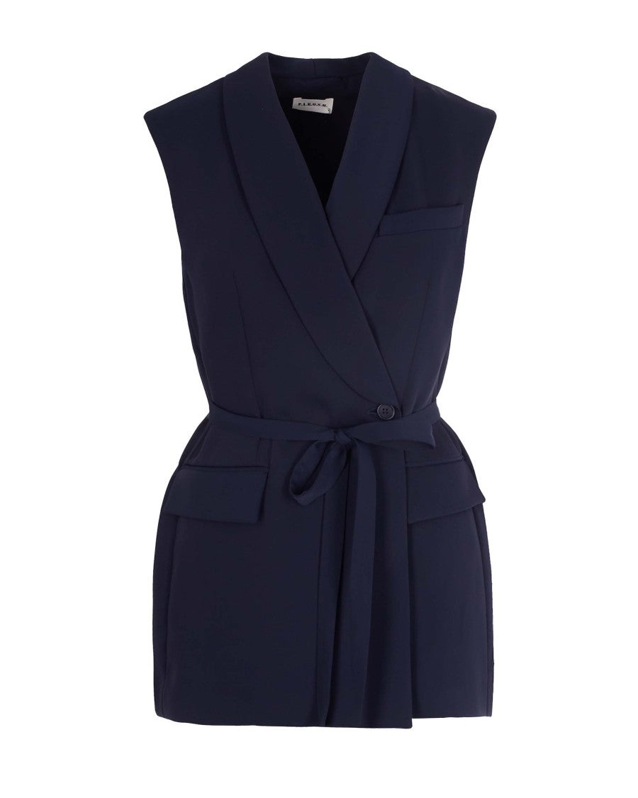 P.A.R.O.S.H. Blue Belted Vest