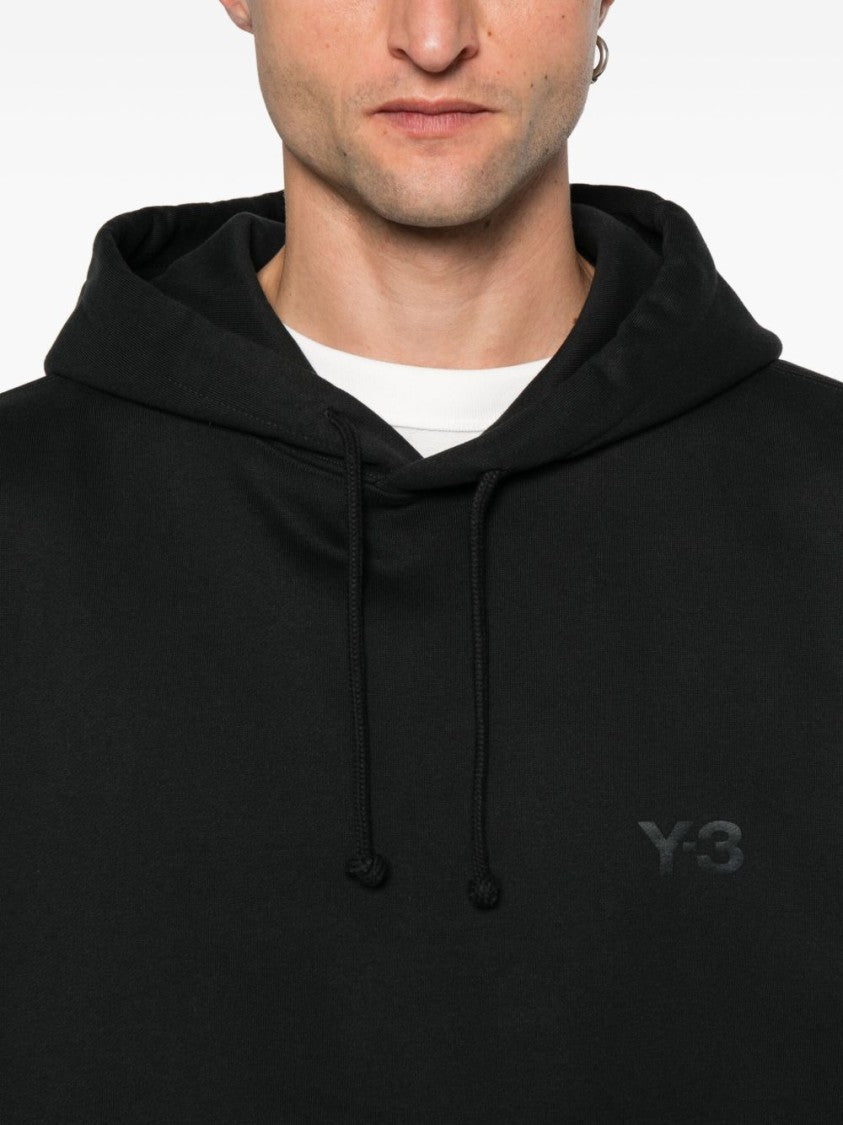 Y-3 Black Sweatshirt With Hood And Drawstring