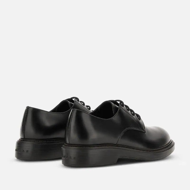 Hogan Polished Leather Rubber Sole Derby Shoes