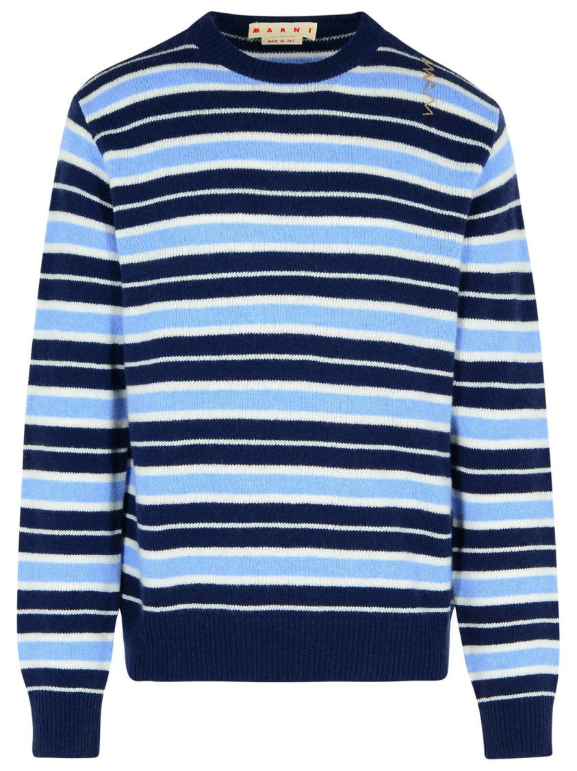 Marni Blue Virgin Wool Blend Sweatshirt