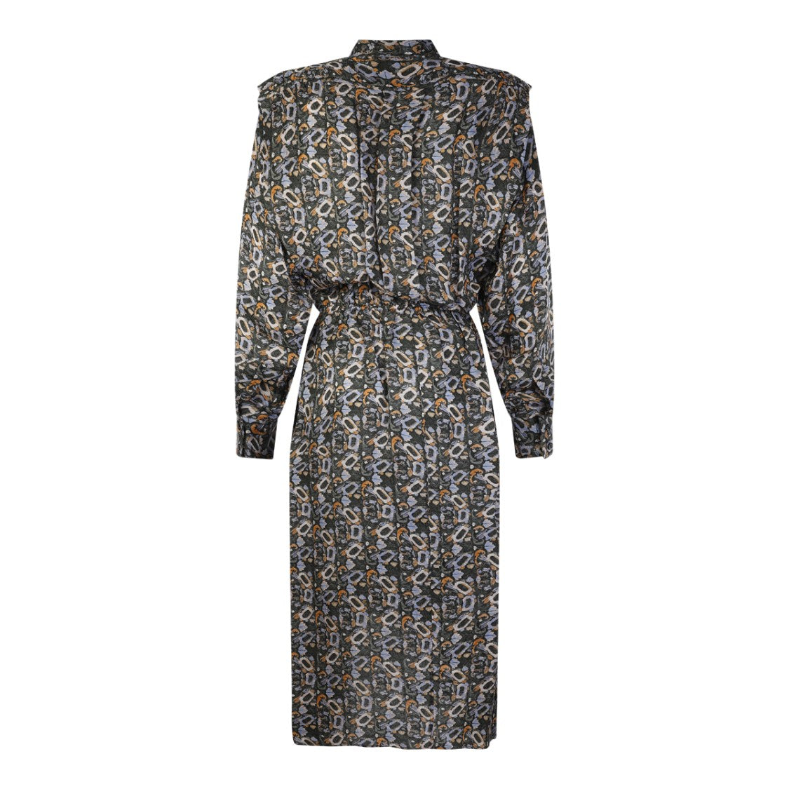 Isabel Marant Multicolor Floral Dress With High Neck And Cinched Waist