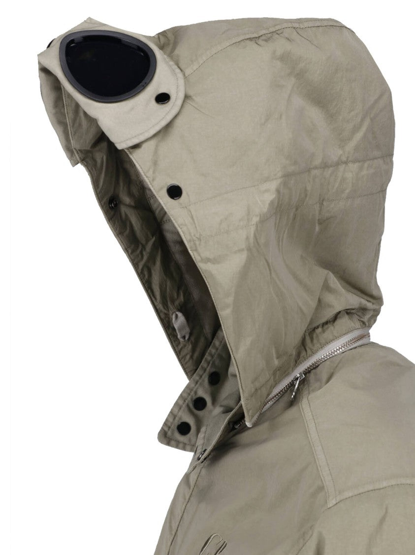 C.P. Company Hooded Heavy Chrome-R Jacket With Distinctive Goggle Lenses