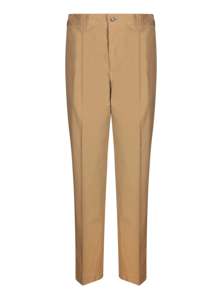 Dell'oglio Tailored Brown Trousers With Elasticated Back