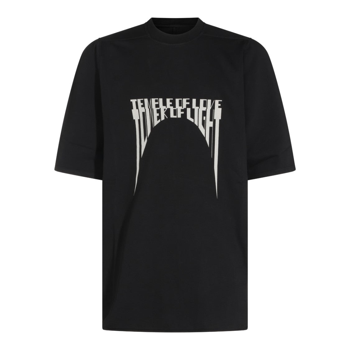 Drkshdw By Rick Owens Relaxed Fit Graphic Text T-Shirt