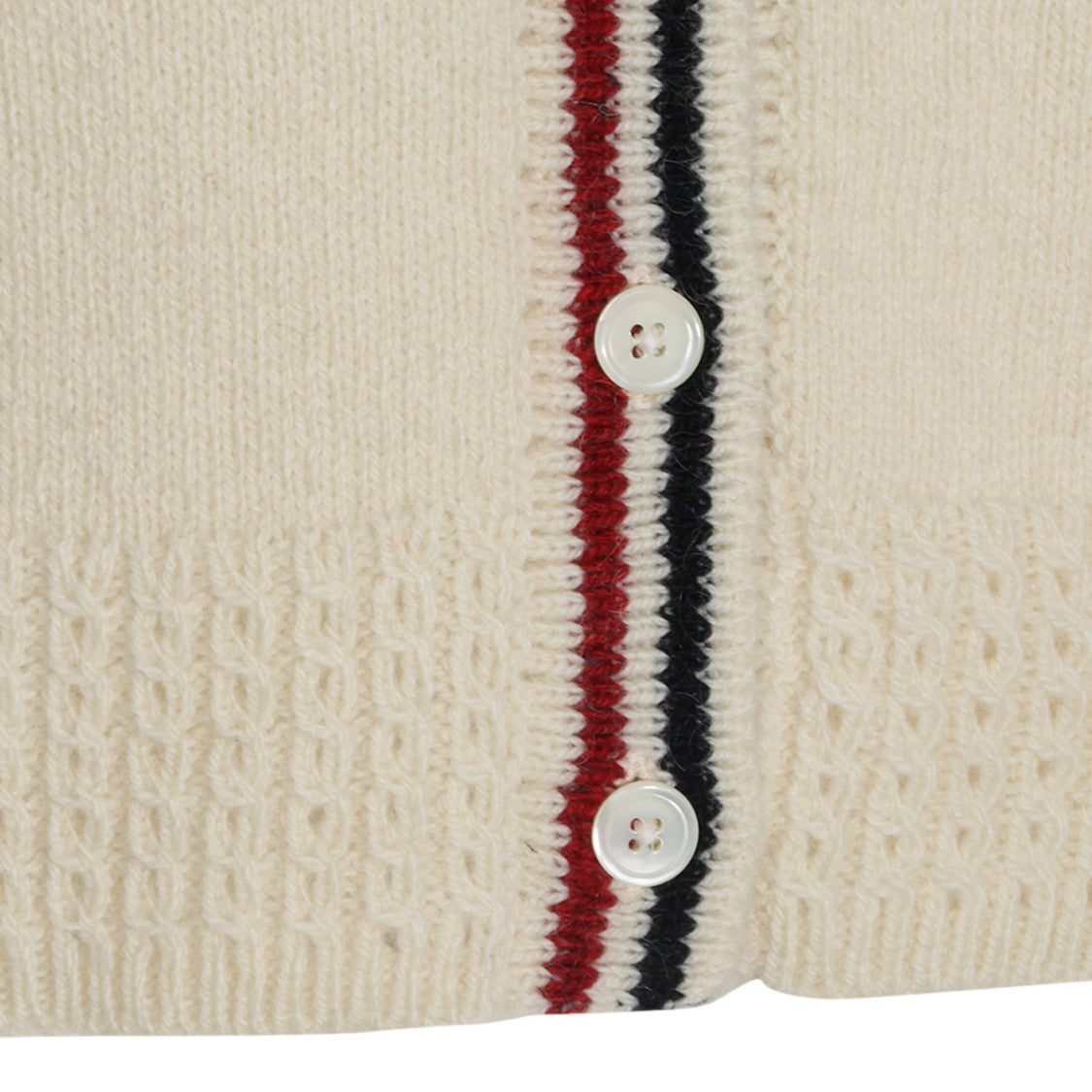 Thom Browne Button-Down Knit Sweater With Playful Motif