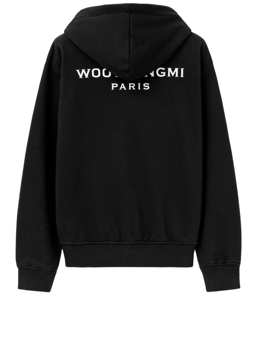 Wooyoungmi Full-Zip Cotton Hoodie With Drawstring Hood