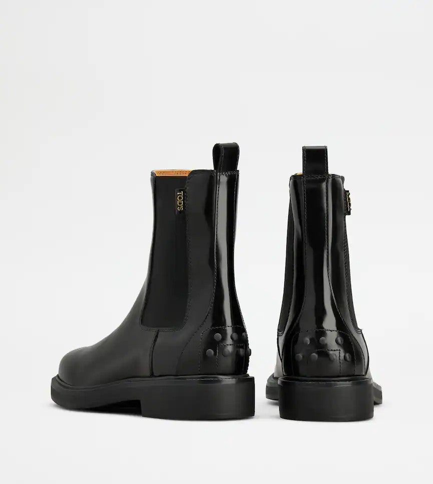 Tod's Refined Black Calfskin Ankle Boots