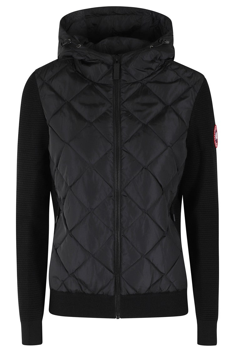 Canada Goose Quilted Knit Down Jacket With Drawstring Hood