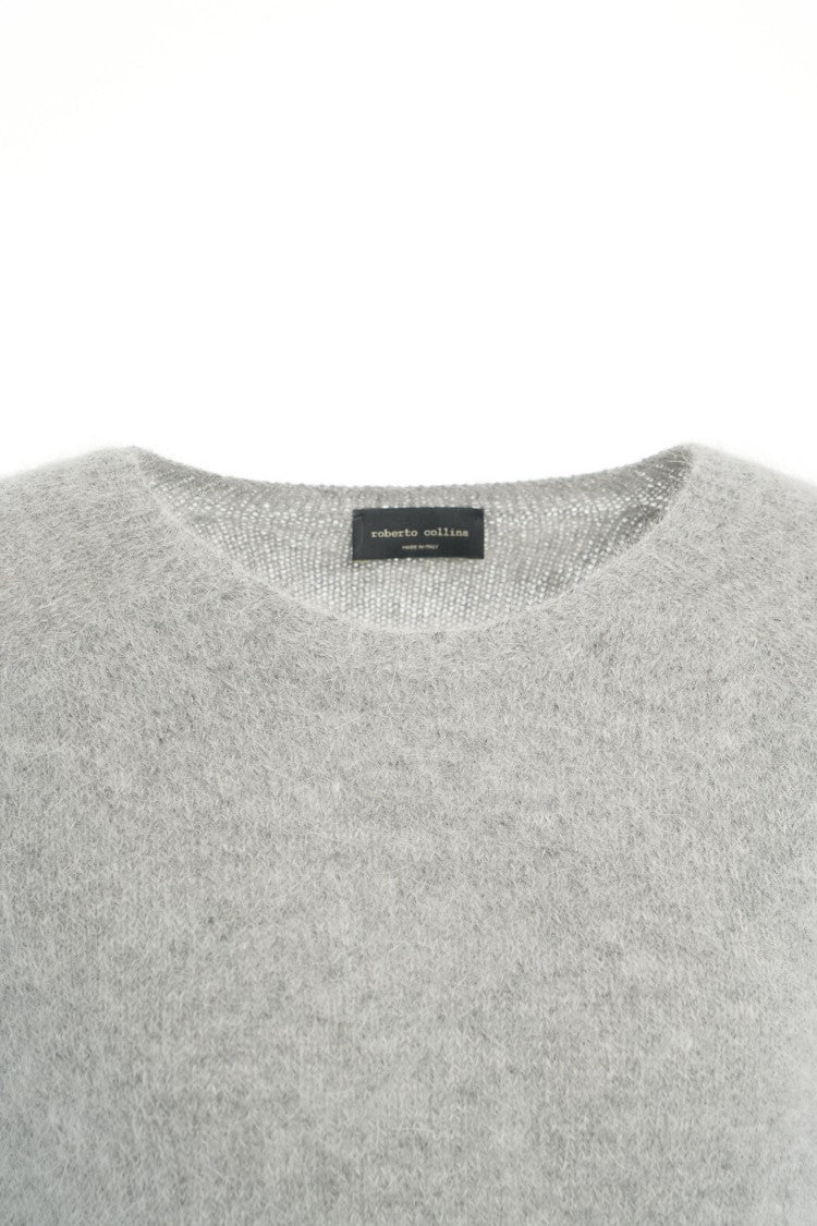 Roberto Collina Alpaca Blend Sweater With Chic V-Neck And Ribbed Details