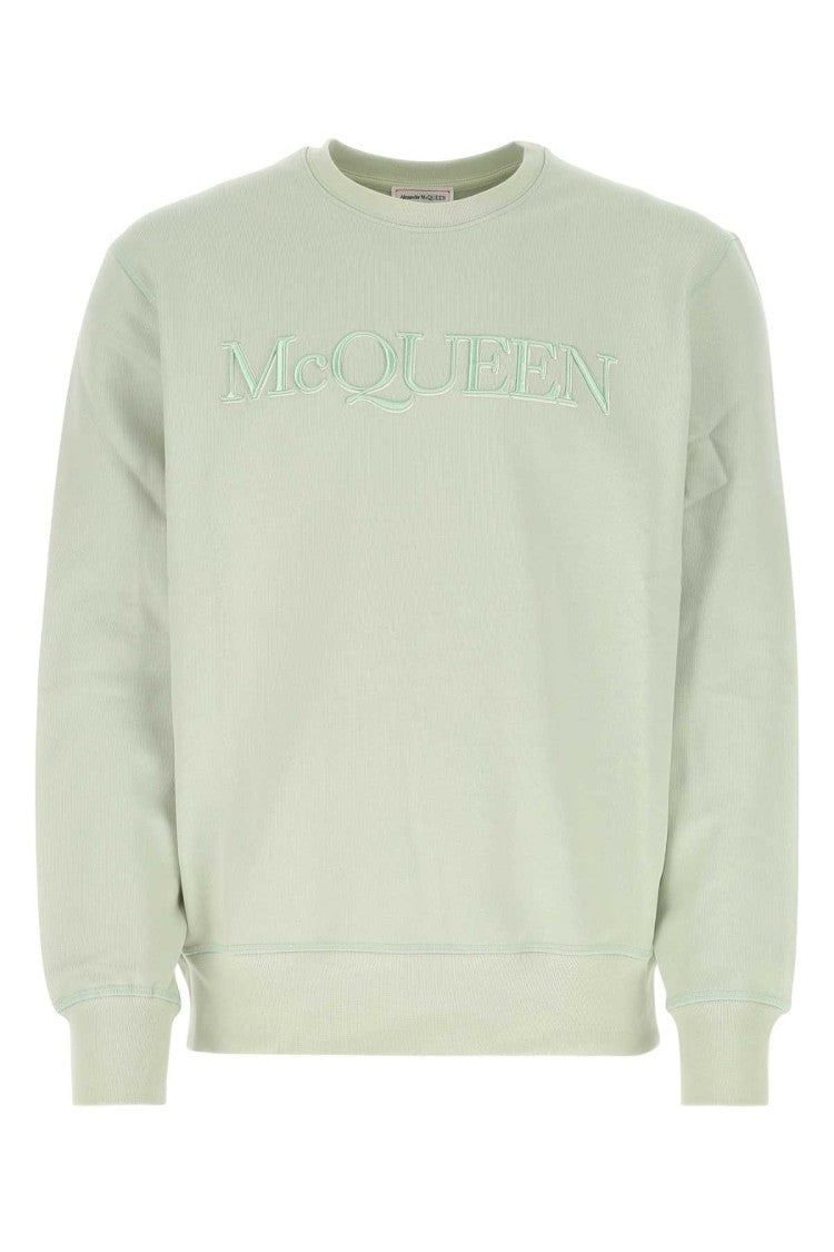 Alexander Mcqueen Pastel Green Cotton Sweatshirt