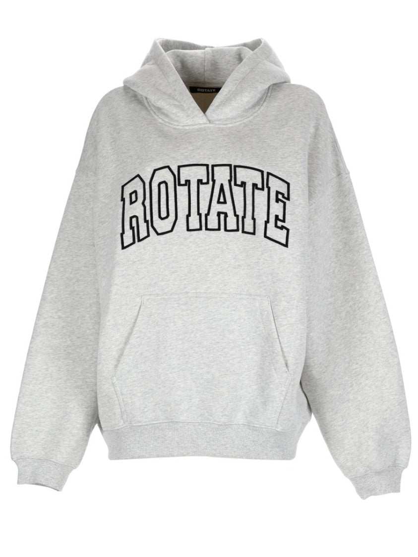 Rotate Birger Christensen Organic Cotton Bold Arched Logo Sweatshirt