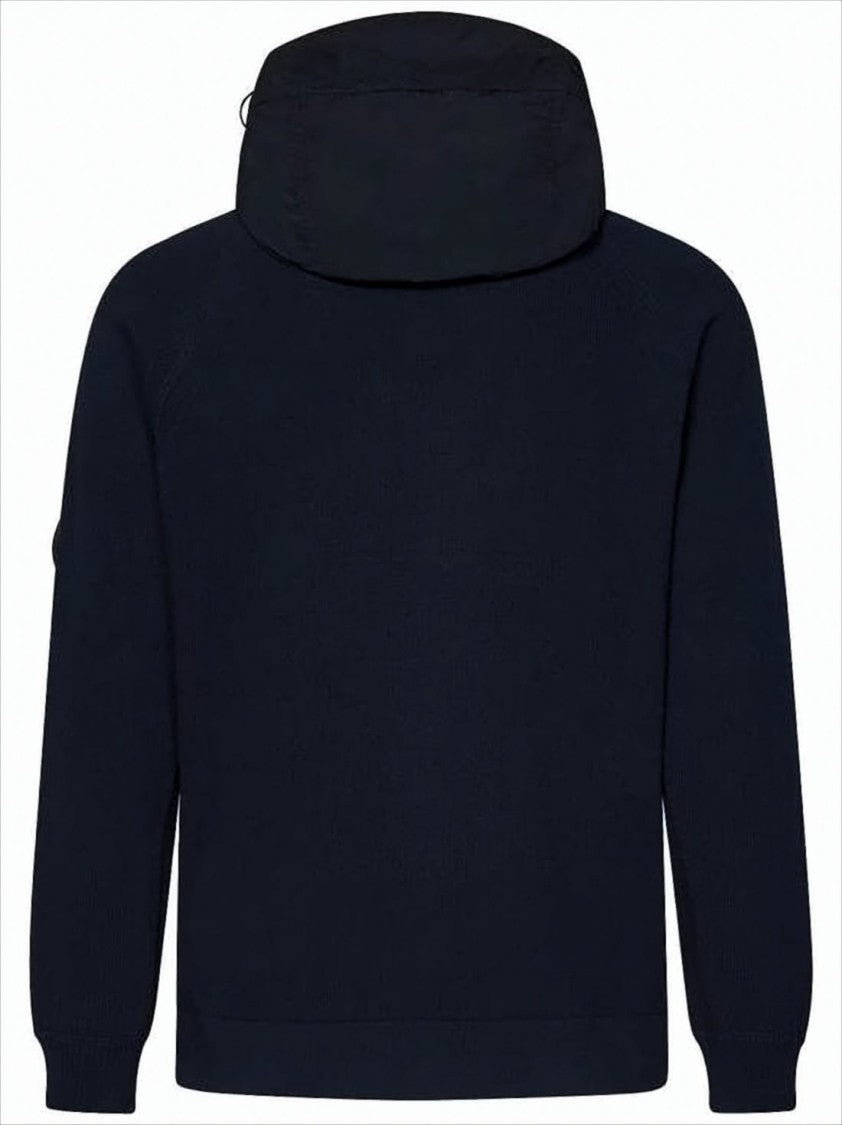 C.P. Company Full-Zip Jacket With Textured Fabric And Lens Detail