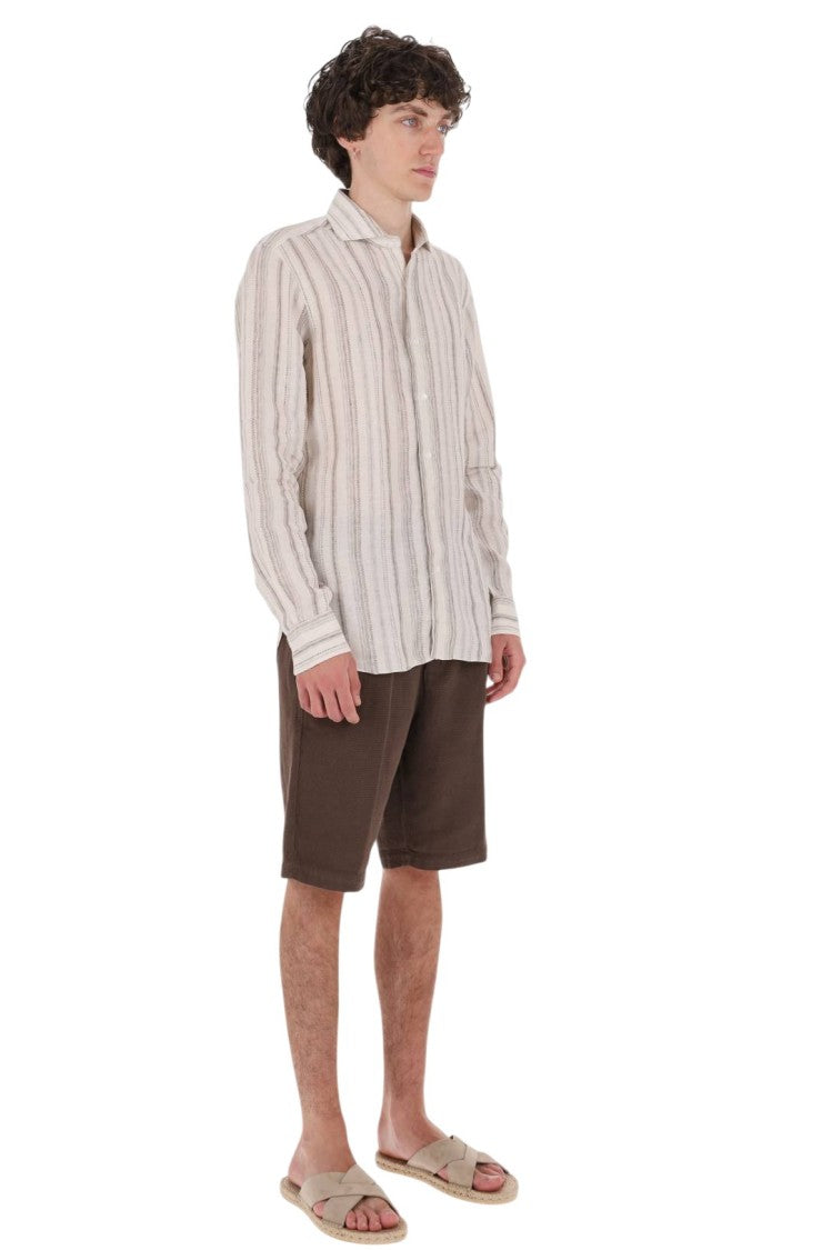 Barba Dandylife Striped Linen Shirt
