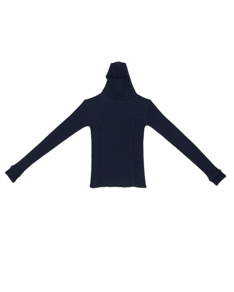 Baserange High Neck Fitted Hooded Top