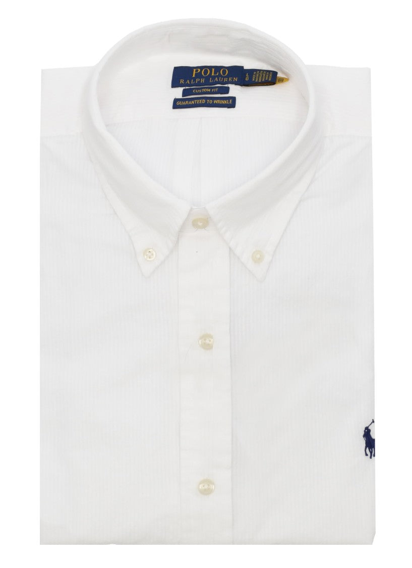 Polo Ralph Lauren Classic White Button-Down Shirt With Iconic Pony Emblem