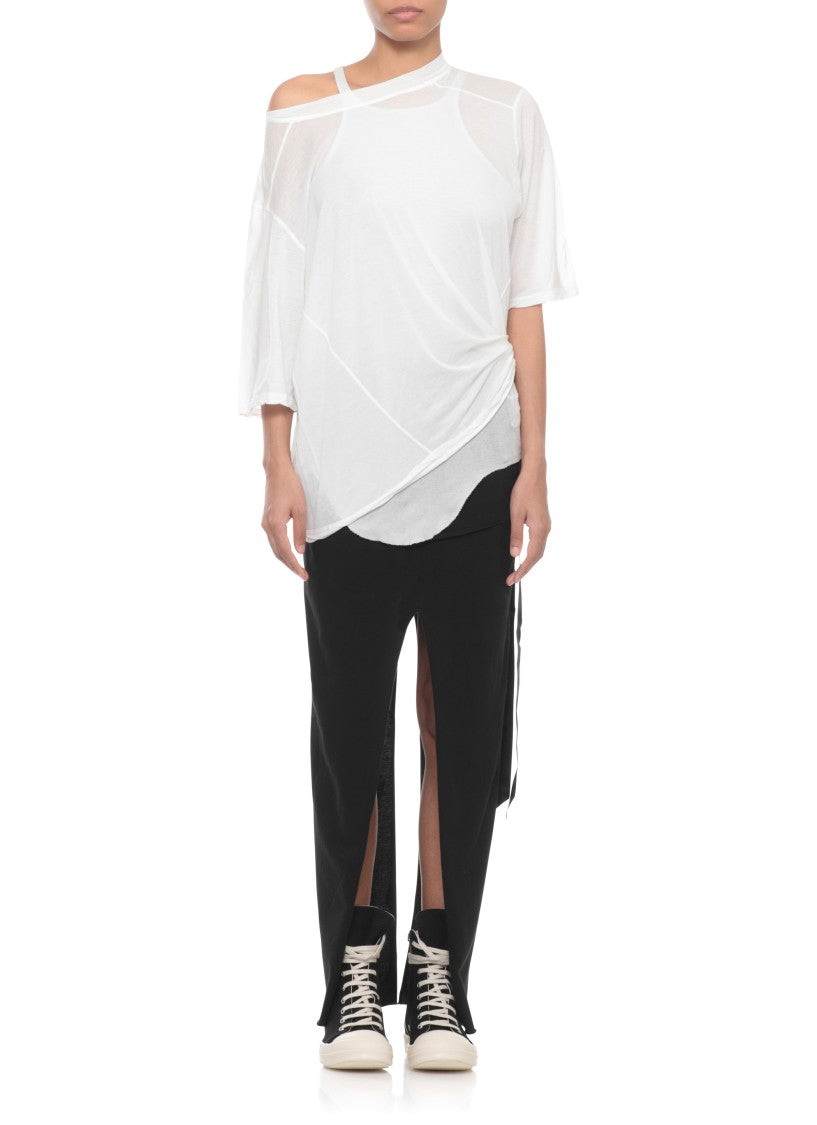 Drkshdw By Rick Owens White Walrus Oversized Cotton T-Shirt