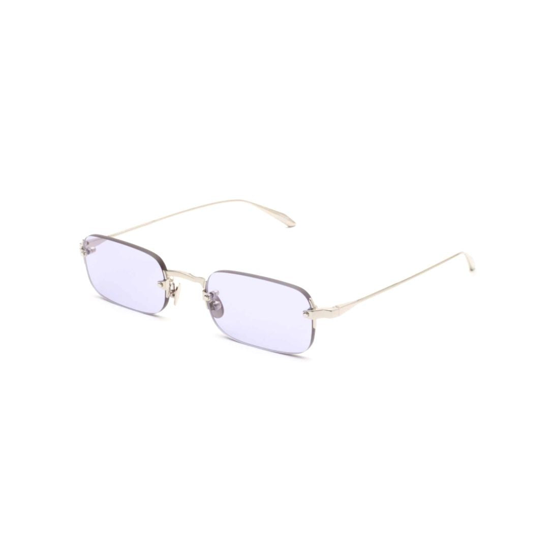 Gast Astro Rectangular Light Purple-Tinted Sunglasses With Gold Metal Frame